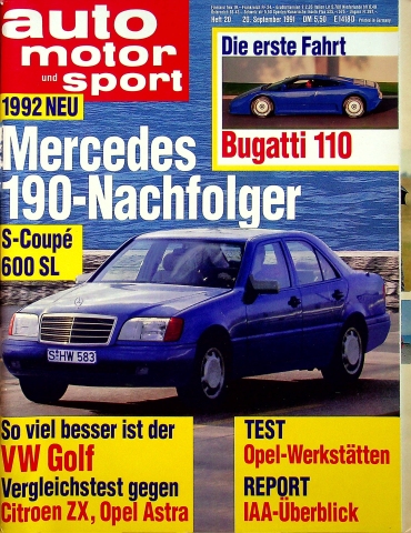 Deckblatt Auto Motor und Sport (20/1991)